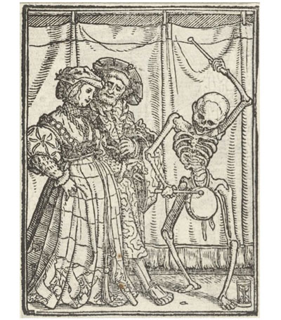 The Dance of Death: The Noblewoman by Hans Holbein (1526)